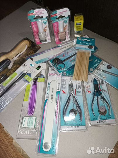 Кисти Кусачки ножницы лак zinger пилки для маникюр