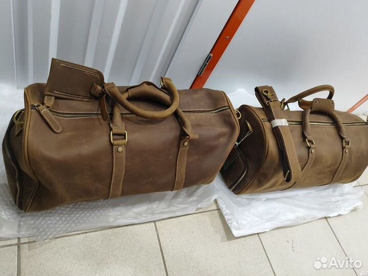 Сумка спортивная натуральная кожа мужская