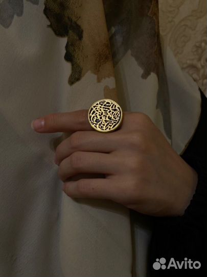 Кольцо из меди с напылением золота 21к