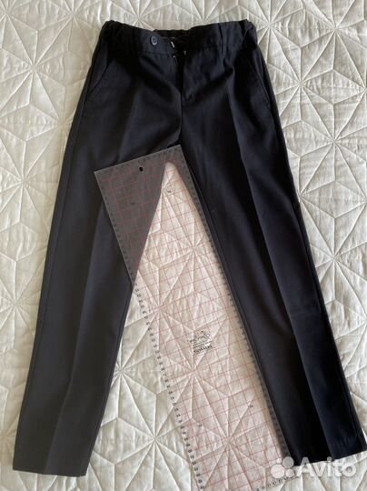Брюки школьные для мальчика 134 черные акула