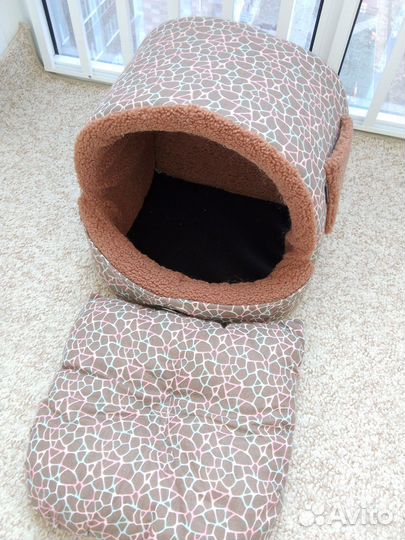 Домик для кошек, мягкий с подушечкой