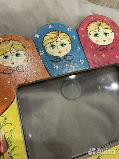 Фоторамка деревянная для фотографий матрешки