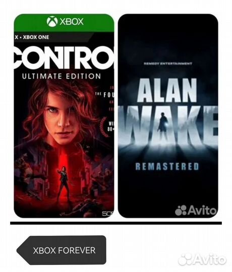 Control+Allan Wake xbox one/series