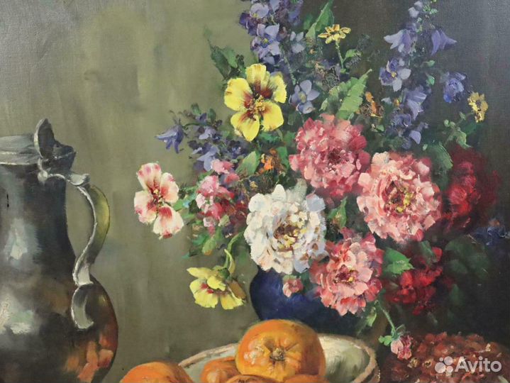 Фрукты.Натюрморт.Willy Hanft.Картина.Германия