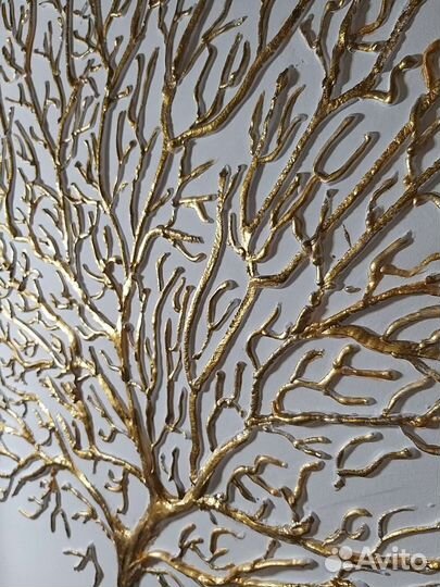 Картина интерьерная золотое дерево