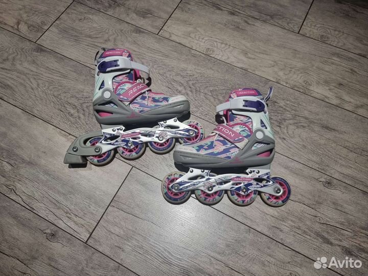 Роликовые коньки с комплектом защиты