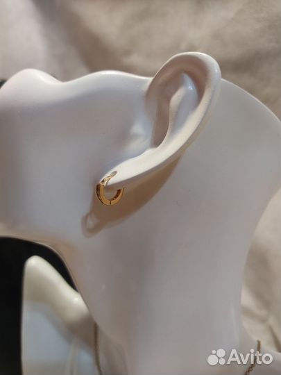 Золотой медсплав серьги 8