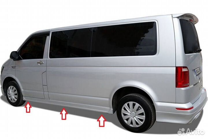 Пороги, (боковая юбка) Volkswagen T5 (новые)