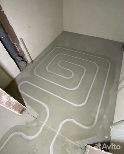 Тёплый пол в существующей стяжке