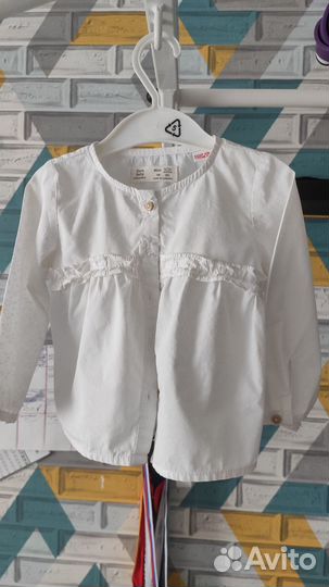 Рубашка zara белая для девочки