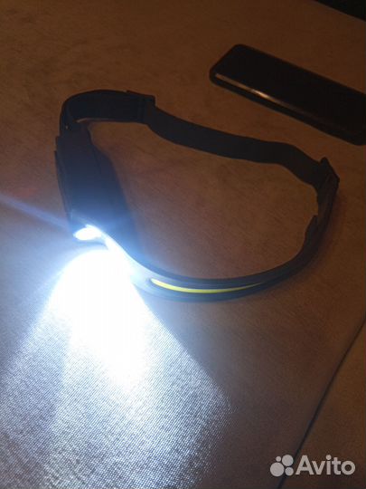 Фонарик налобный аккумуляторный светодиодный