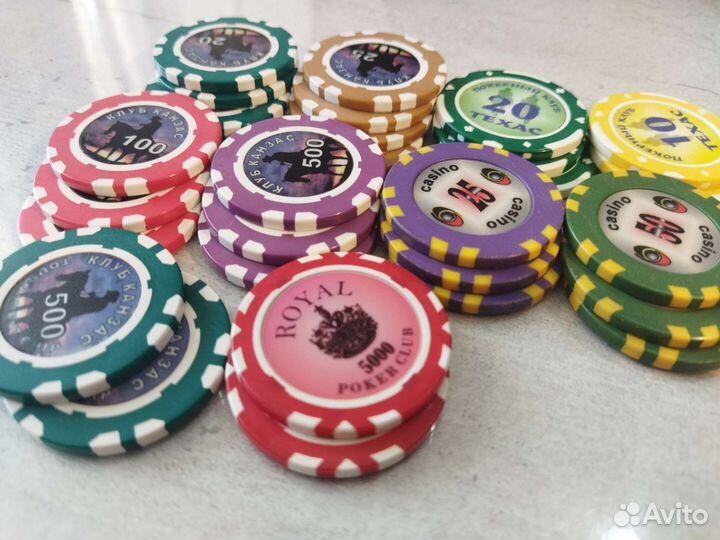 Фишки Казино 300, покерный набор для покера