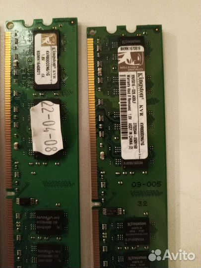 Оперативная память ddr2 Kingston Samsung