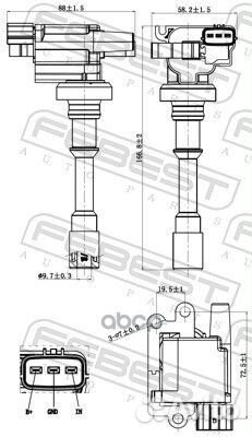 Катушка зажигания mitsubishi lancer lancer cedi