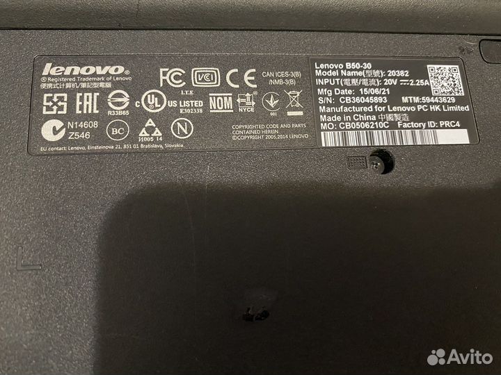 Ноутбук Lenovo B50-30