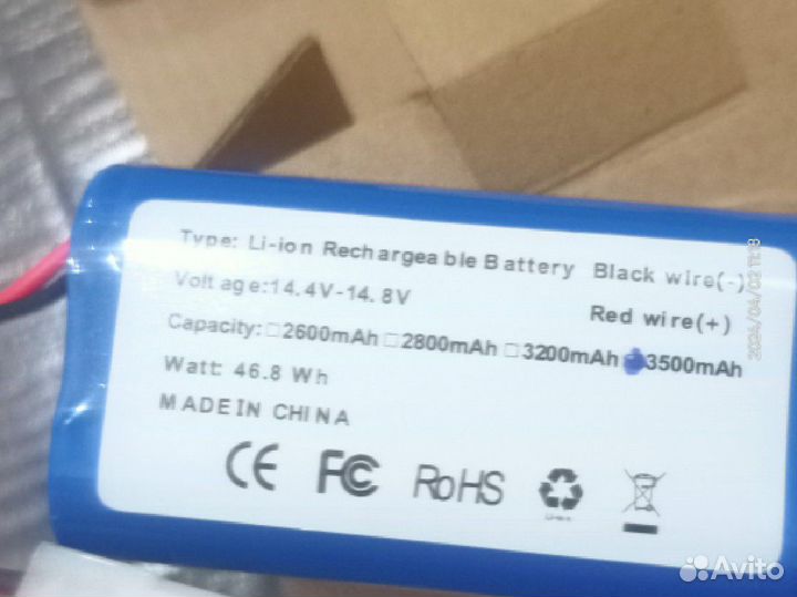 Аккумулятор на робот пылесос Xiaomi 3500 mah 14.4v