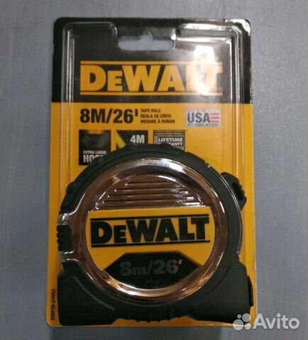 Рулетка dewalt 8 метров