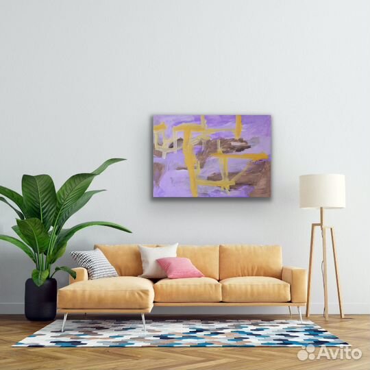 Картина 100 х 70 х 2 Холст Абстракция Минимализм