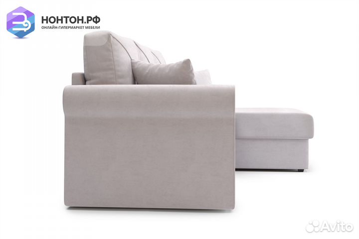 Диван угловой дельфин Лира бежевый