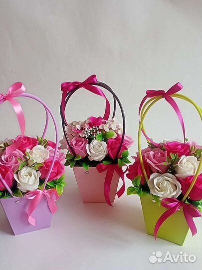 Букет из мыльных роз