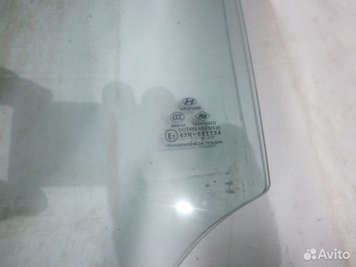 Стекло двери задней левой (Hyundai Sonata)