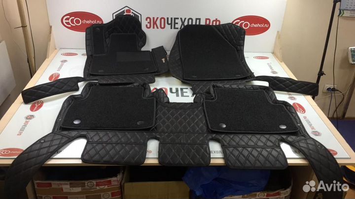 3D Коврики Geely Салон Багажник из Экокожи