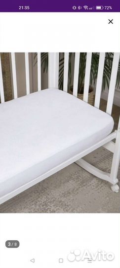 Новый непромокаемый наматрасник 120*60