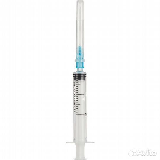 Шприц 2 мл 23G (0.6 x 30 мм, 100 штук в упаковке)