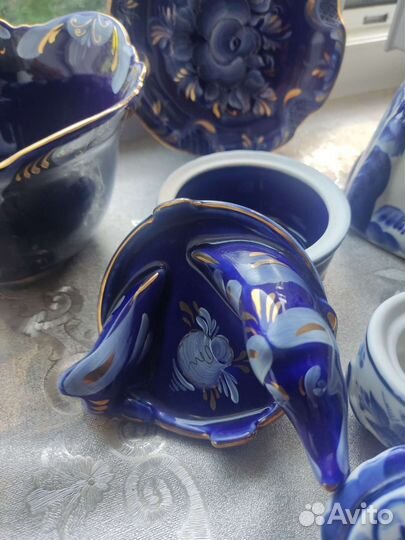 Фарфоровая посуда гжель