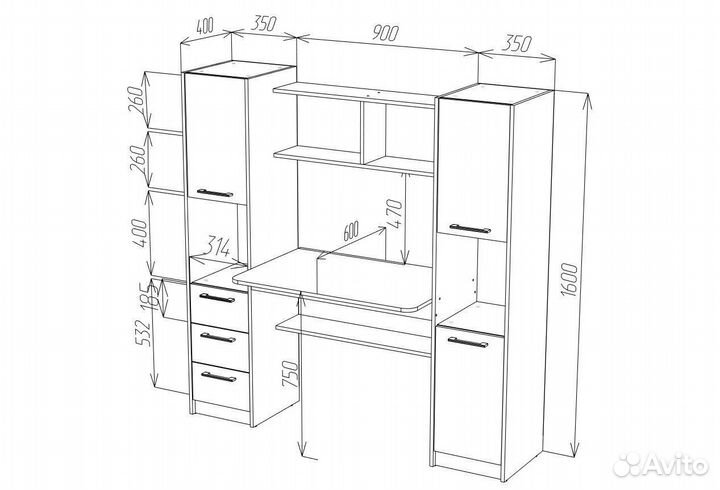 Компьютерный стол новый