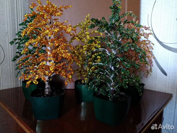 Береза из бисера