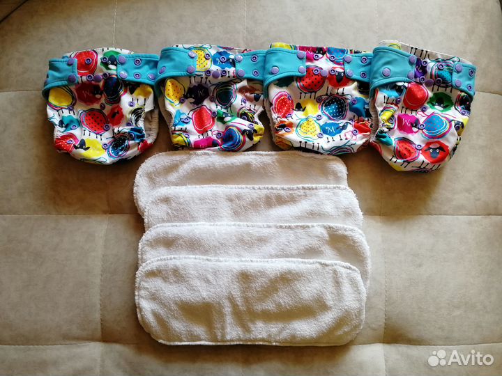 Многоразовые подгузники 4шт