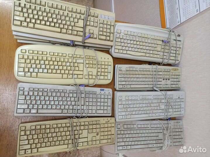 Клавиатуры проводные б/у usb, ps/2