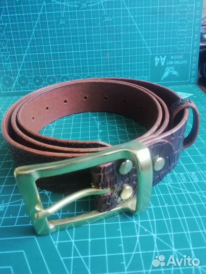 Ремень мужской натуральная кожа арт. крокодил