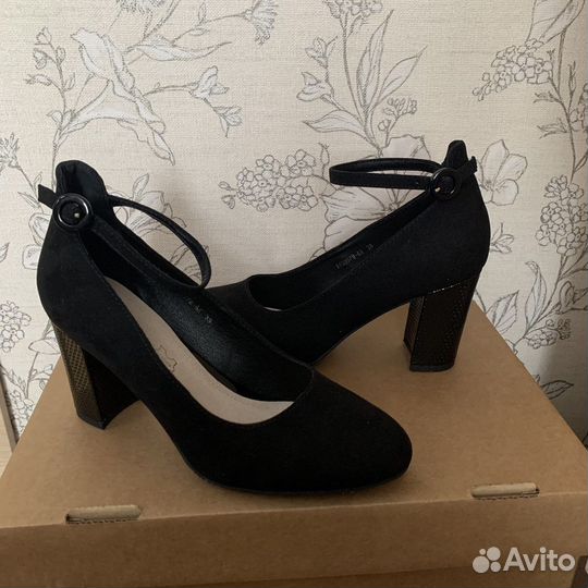 Туфли на высоком каблуке кожа 37/38