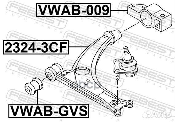 Сайлентблок задний переднего рычага vwab-009