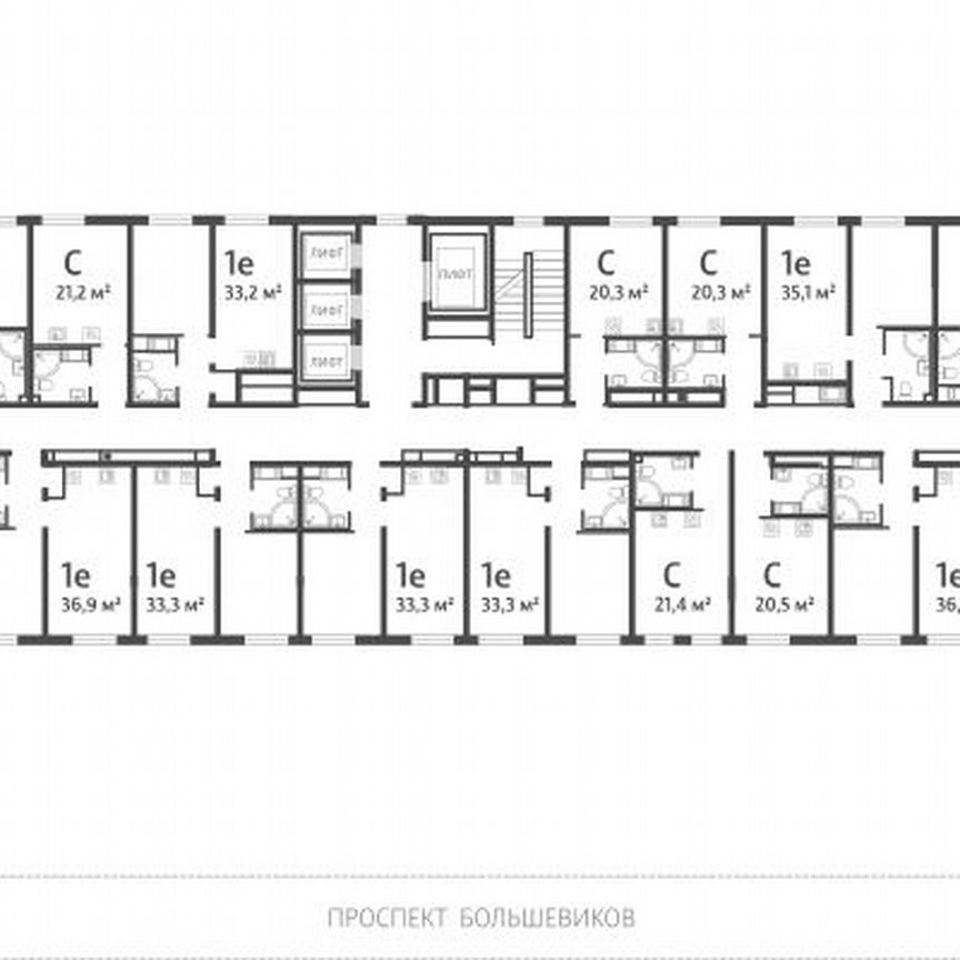 Квартира-студия, 25,3 м², 24/25 эт.