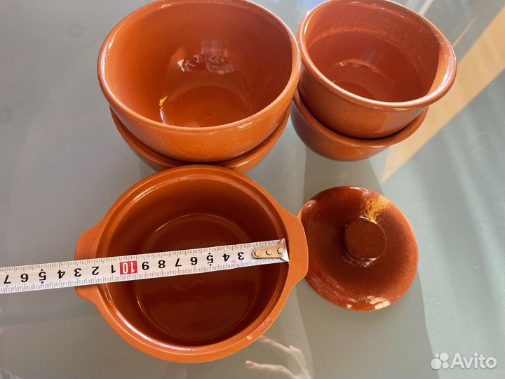 Набор глиняной посуды 5 предметов