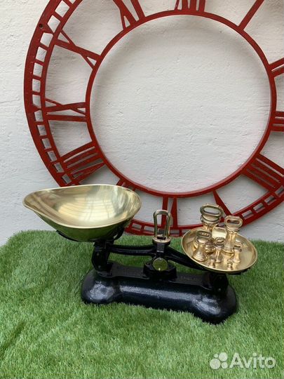 Винтажные Кухонные Весы Libra Scale&Co с гирями