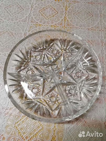 Ваза хрустальная под фрукты