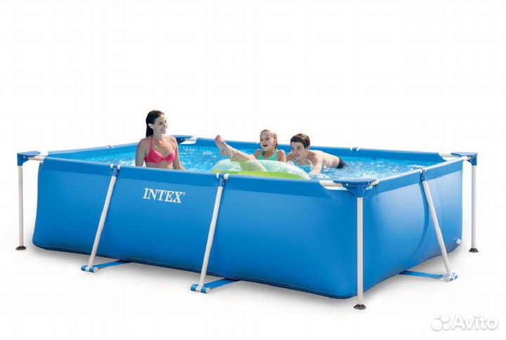 Каркасный прямоугольный бассейн Intex 300x200x75см