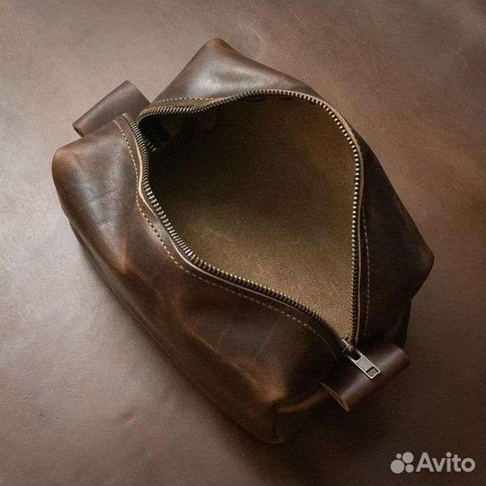 Сумка несессер из кожи