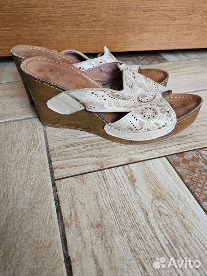 Шлепки женские 38 размер натуральная кожа