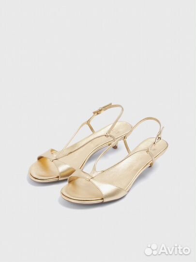 Босоножки золотистые lime