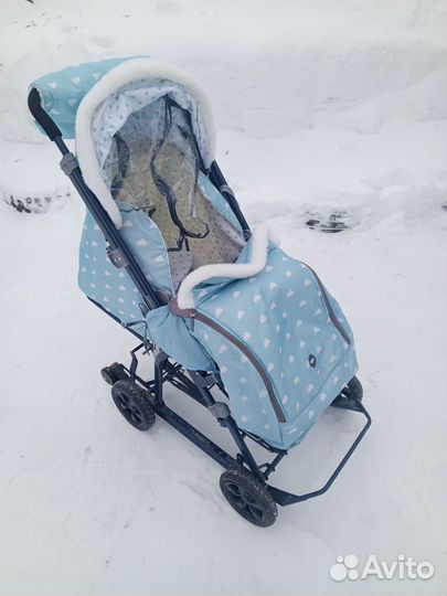 Детские санки коляска ника