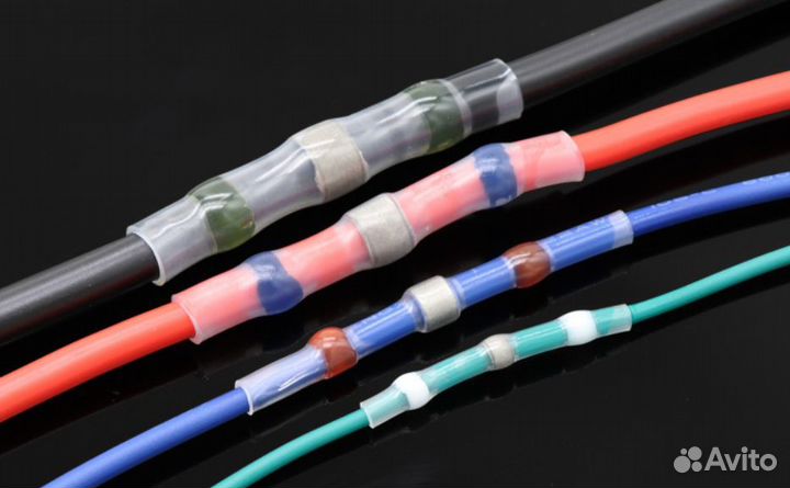 Резистор, термо-усадка набор, соединитель с оловом