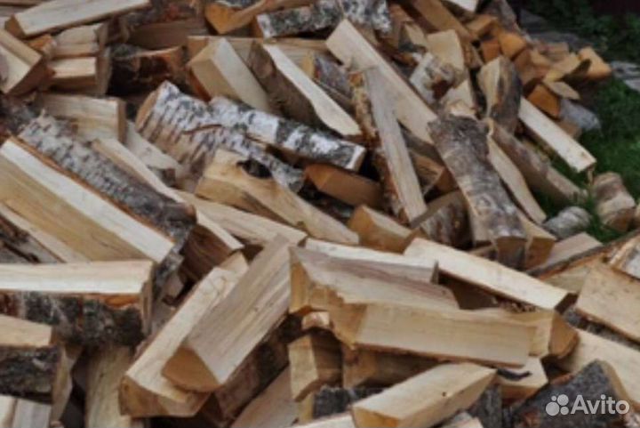 Колотые, сухие дрова, берёза