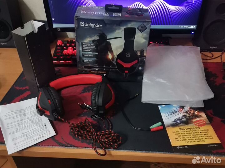 Наушники с микрофоном defender Scrapper 500 новые