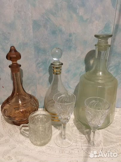 Штофы, графины и фужеры СССР