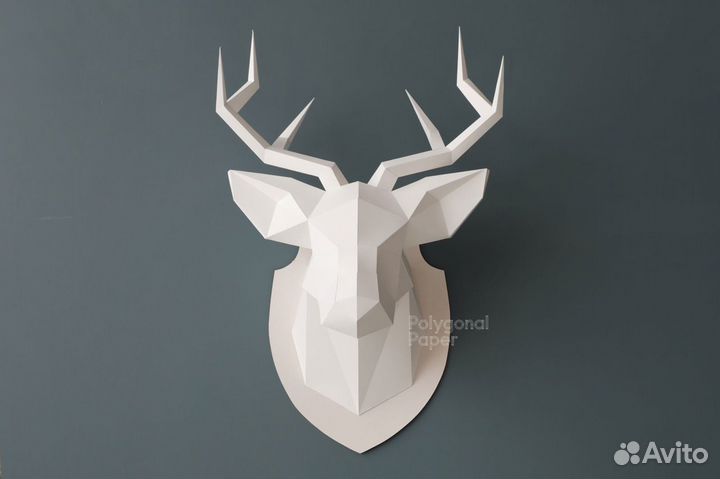Набор для творчества - голова оленя из бумаги